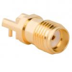 RF Connector SMA PCB End Launch Jk 50 Ohm Rnd Flange with Flats (Jack, Weiblech)